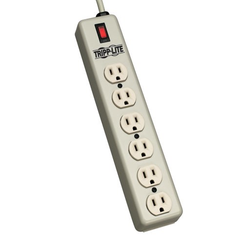 Waber by Tripp Lite 6 Outlet 77.6mm Center Spacing Industrial Power Strip 15 ft Cord