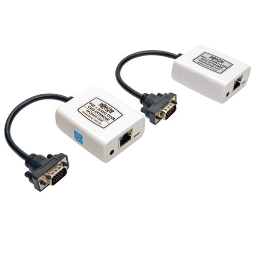 VGA Audio over Cat5 Cat6 Short Range Extender Kit Transmitter and Receiver USB Powered 1440x900 up to 150 Feet