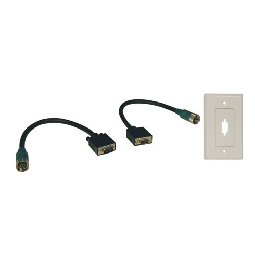 Easy Pull Type A Connectors Male Female VGA with Faceplates