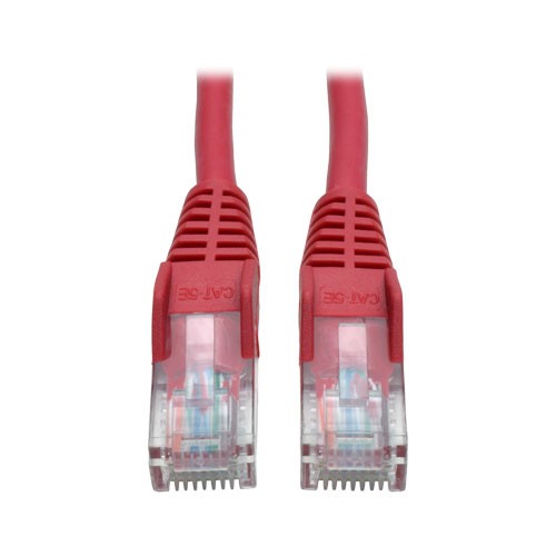 Cat5e Snagless Molded Patch Cable 350MHz RJ45 Male Red 5 ft