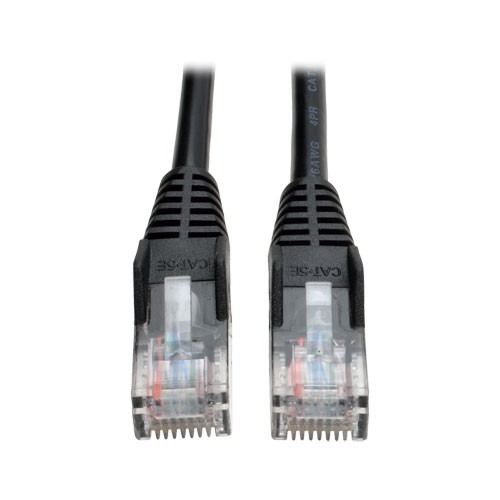 Cat5e Snagless Molded Patch Cable 350MHz RJ45 Male Black 6 ft