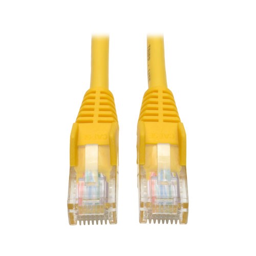 Cat5e Snagless Molded Patch Cable 350MHz RJ45 Male Yellow 15 ft