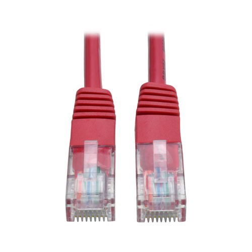 Cat5e Molded Patch Cable 350MHz RJ45 Male Red 7 ft
