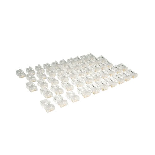 Cat5e RJ45 Modular In Line Connectors Stranded Cat5e Cable 50 Pack