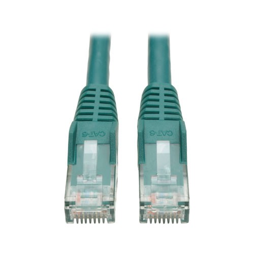 Cat6 Gigabit Snagless Molded Patch Cable RJ45 Male Green 2 ft