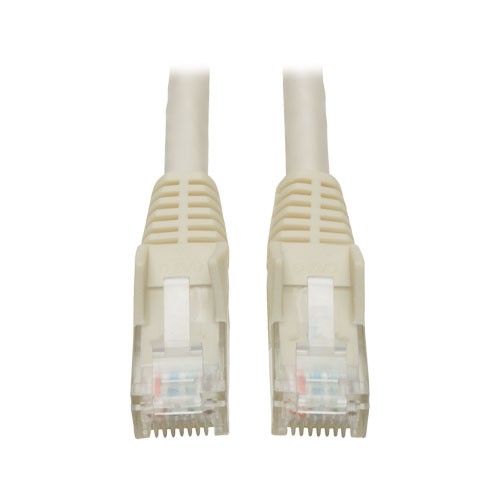Cat6 Gigabit Snagless Molded Patch Cable RJ45 Male White 2 ft