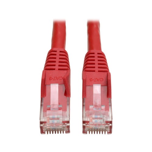 Cat6 Gigabit Snagless Molded Patch Cable RJ45 Male Red 6 ft