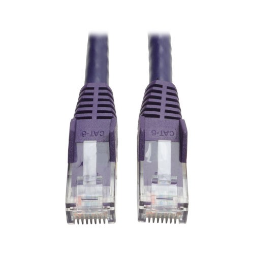 Cat6 Gigabit Snagless Molded Patch Cable RJ45 Male Purple 14 ft
