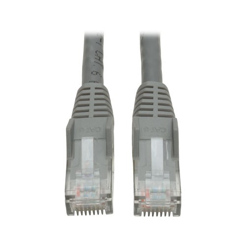 Cat6 Gigabit Snagless Molded Patch Cable RJ45 Male Male Gray 50 ft