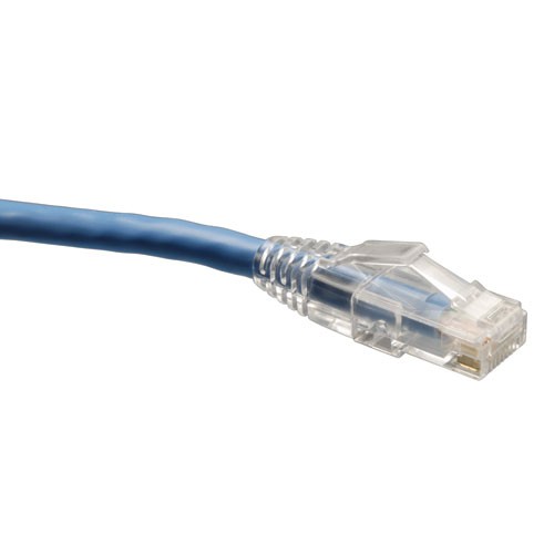 Cat6 Gigabit Solid Conductor Snagless Patch Cable RJ45 Male Blue 150 ft