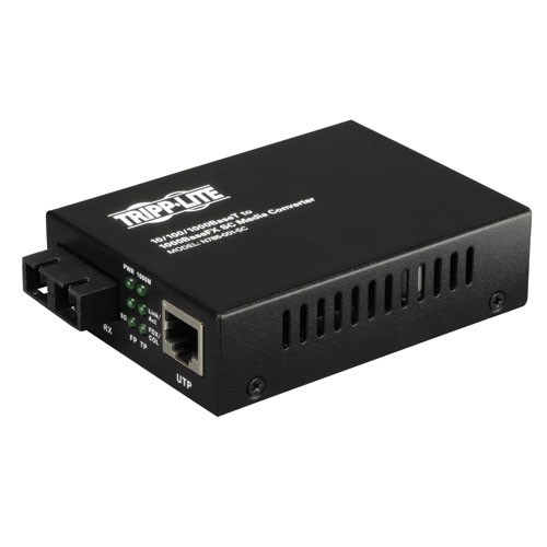 Fiber Optic 10 100 1000BaseT to 1000BaseFX SC Gigabit Media Converter