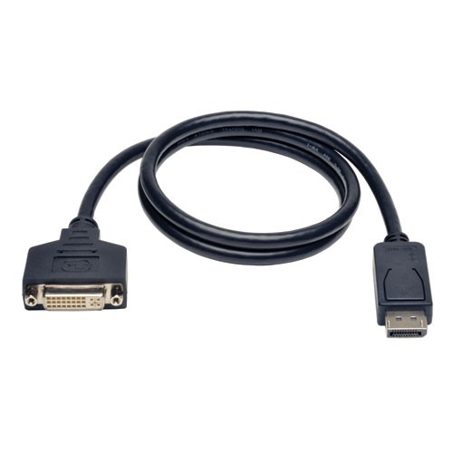 DisplayPort to DVI Cable Adapter Converter for DP M to DVI I F 3 ft