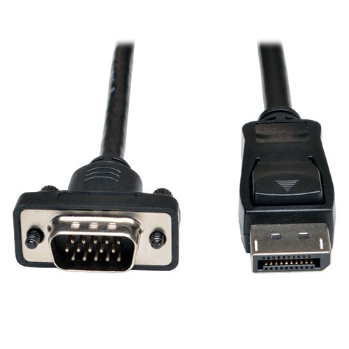 DisplayPort to VGA Cable Displayport Latches HD15 Adapter Male 6 ft