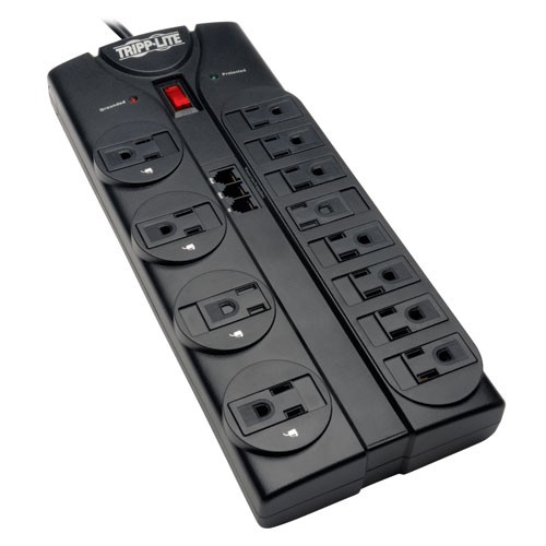 Protect It 12 Outlet Surge Protector 8 ft Cord 2160 Joules Tel Modem Protection