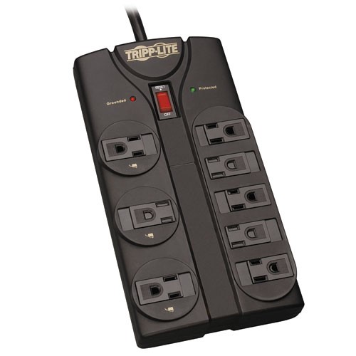 Protect It 8 Outlet Surge Protector 8 ft Cord 1440 Joules Black Housing