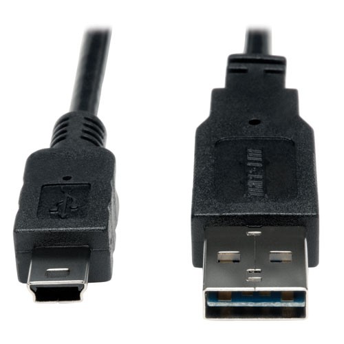 Universal Reversible USB 2.0 High Speed Cable Reversible Male to 5Pin Mini B Male 6 ft