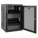 32 Device AC Charging Station Secure Storage iPad Android Tablets Mobile Cart Option Black