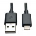 USB Sync Charge Cable with Lightning Connector Black 10 Inch