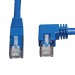 Cat6 Gigabit Molded Patch Cable RJ45 Right Angle Male Blue 3 ft