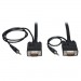 SVGA VGA Monitor Cable Audio RGB Coax HD15 Male 6 ft