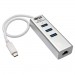 Portable USB 3.1 Gen 1 Gigabit Ethernet Adapter 3 Port Hub Aluminum
